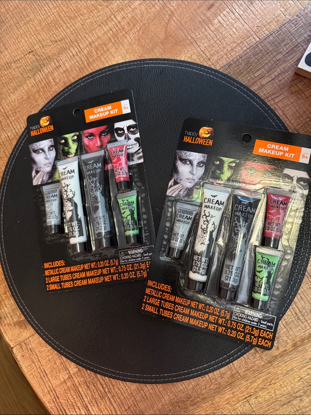 Happy Halloween Cream Makeup Kit - Black, White, Green, Red Halloween